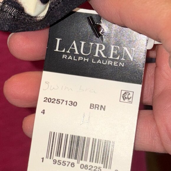 LAUREN RALPH LAUREN Zebra Shirred Bikini Top - Picture 4 of 4